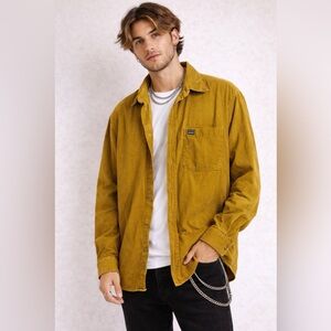 Pacific Trail Mustard Corduroy Shirt M | Vintage 90s Outdoor Workwear